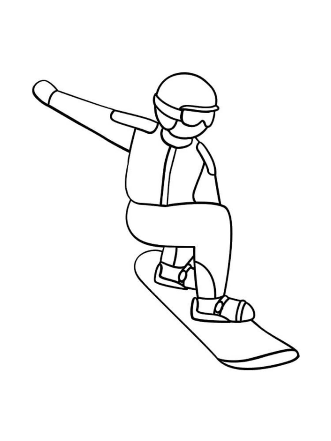 Bom Snowboard para colorir