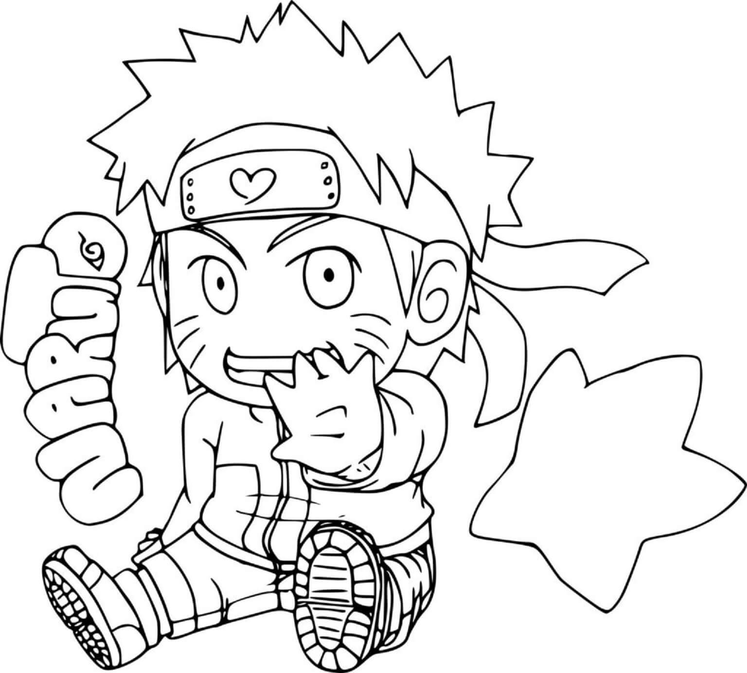 Desenhos de Diversão Naruto Kawaii para colorir