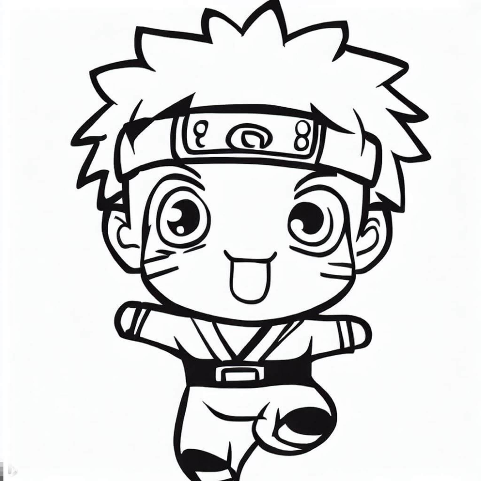 Engraçado Naruto Kawaii para colorir
