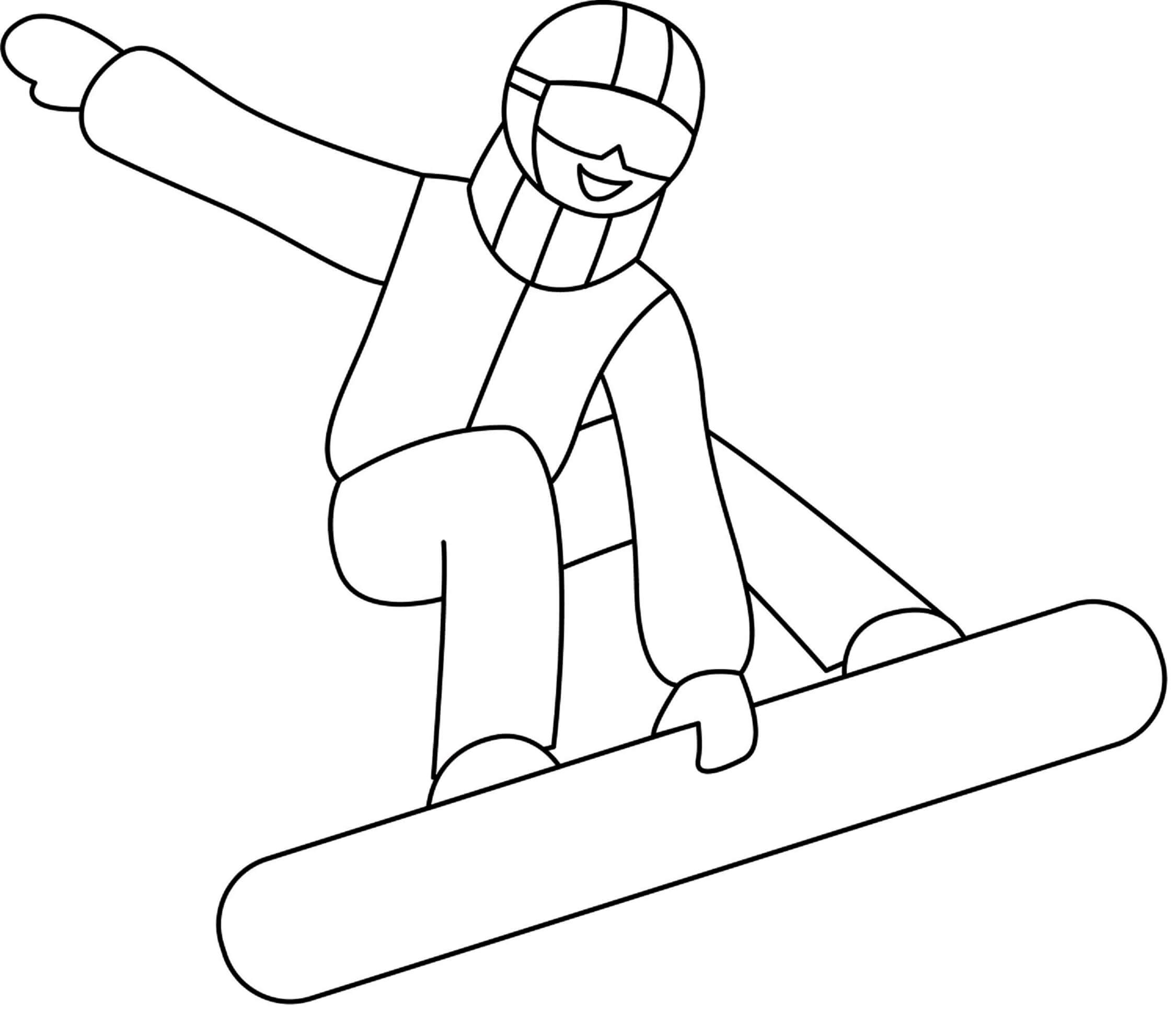 Desenhos de Prancha De Snowboard Simples para colorir