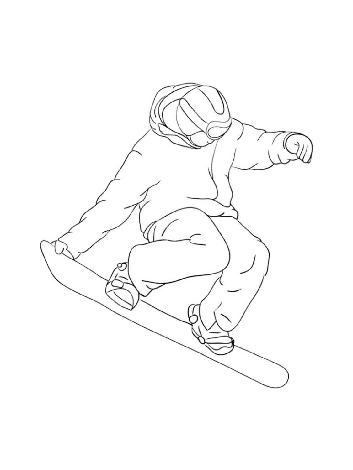 Snowboard Normal para colorir