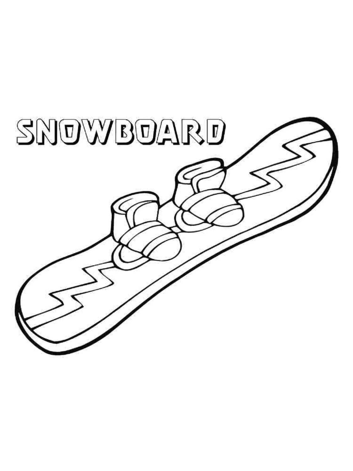Desenhos de Snowboard Perfeito para colorir