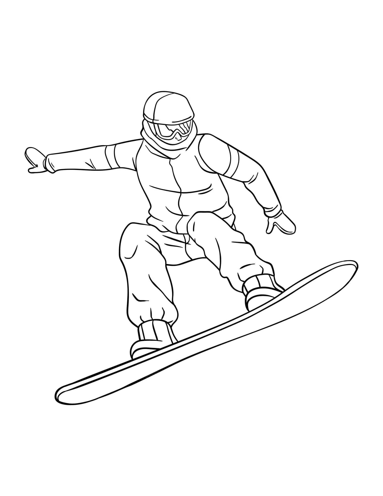 Snowboarding para colorir