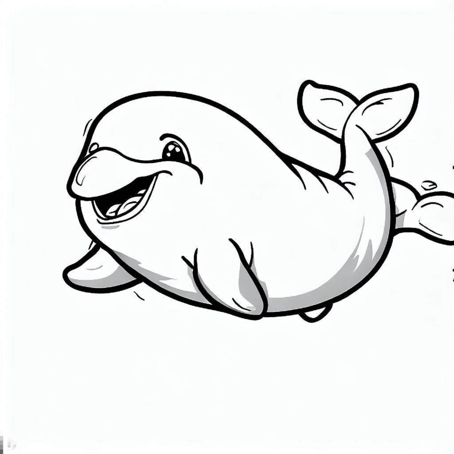 Desenhos de Beluga Divertida para colorir