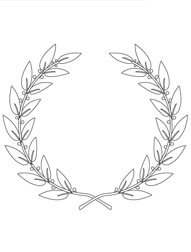 Desenhos de Coroa Grega Simples para colorir