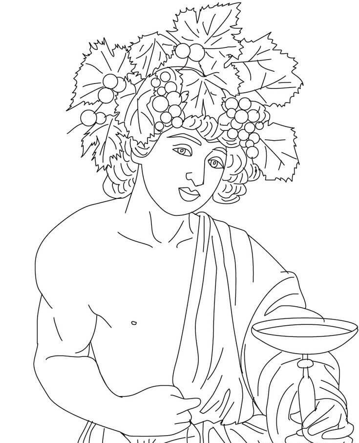 Desenhos de Homem Usando Coroa Grega para colorir