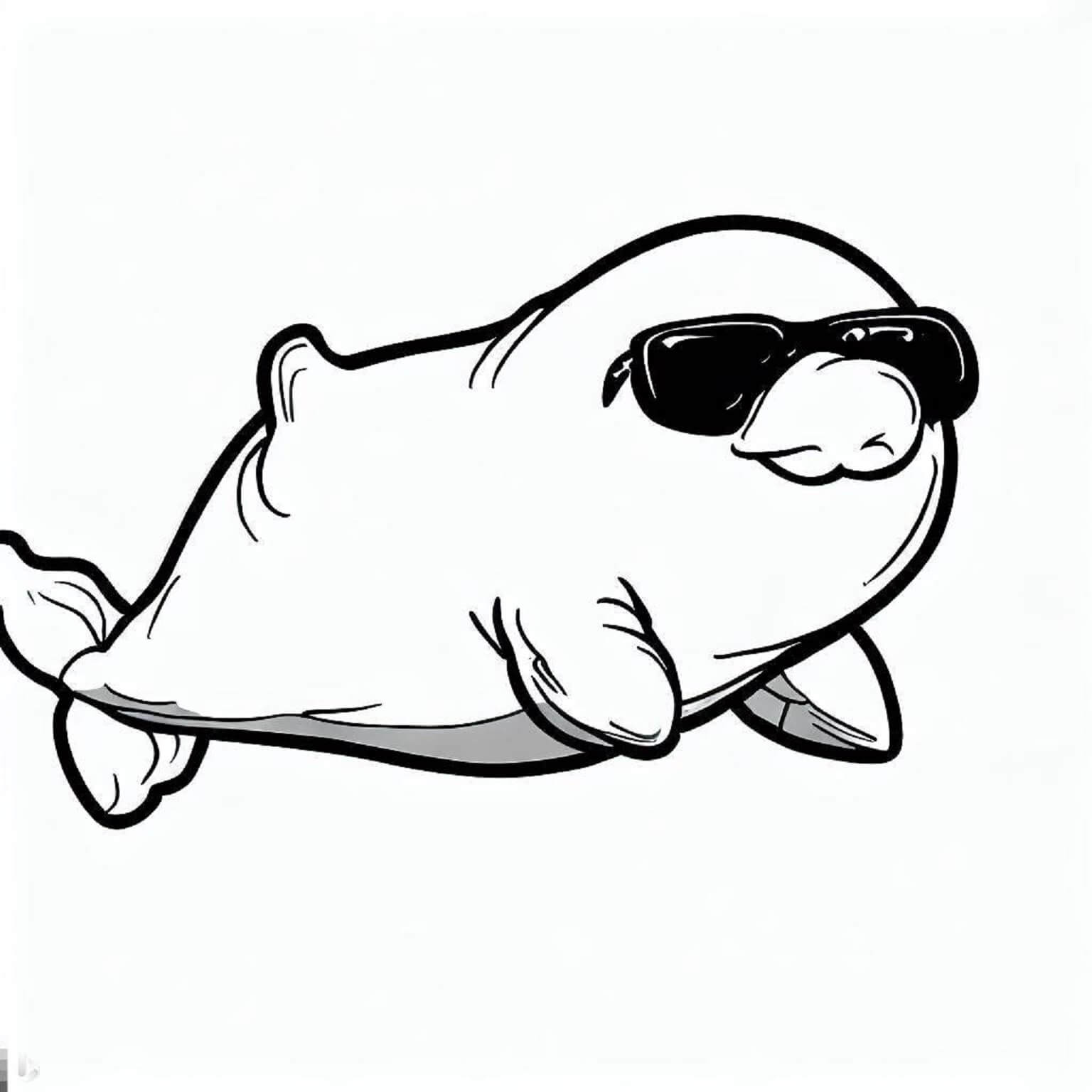 Desenhos de Legal Beluga para colorir