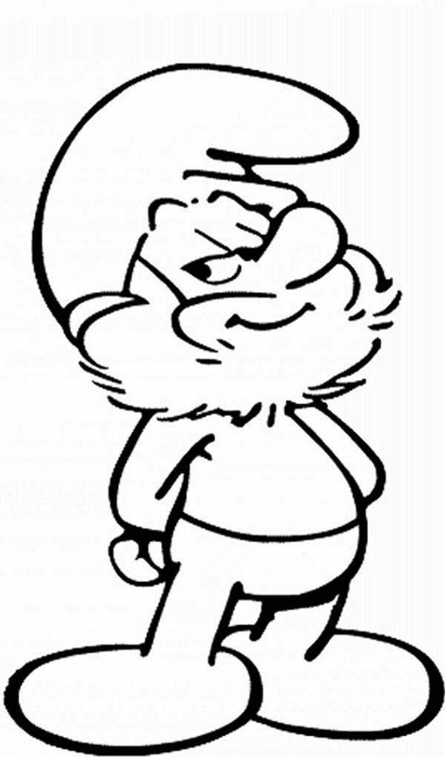 Desenhos de Legal Papai Smurf para colorir