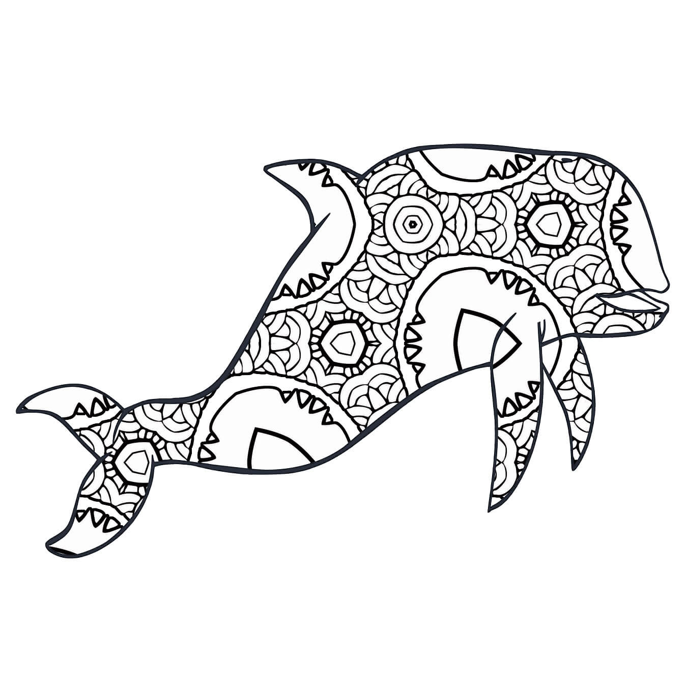 Desenhos de Mandala Beluga para colorir