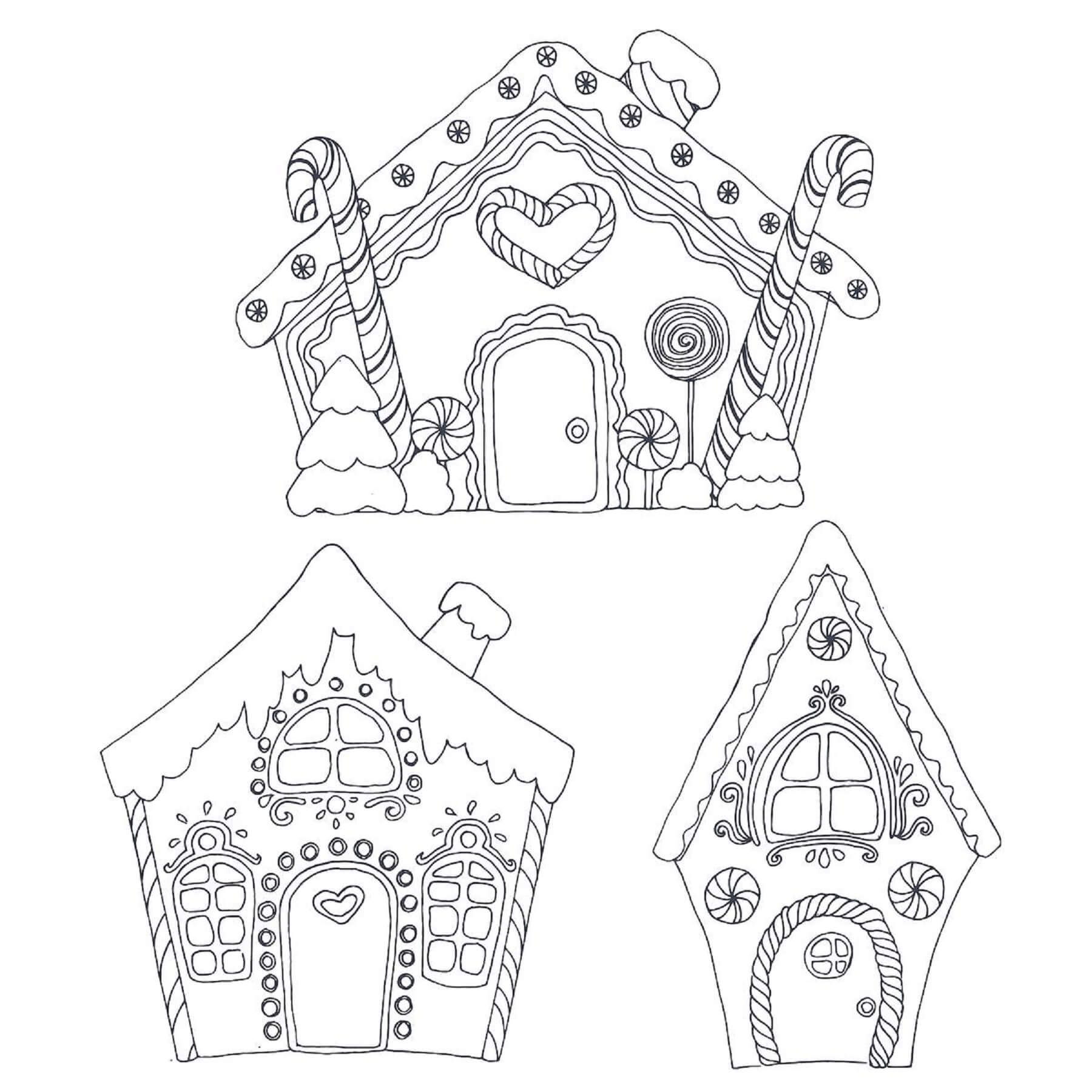 Desenhos de Casa De Três Gengibre para colorir