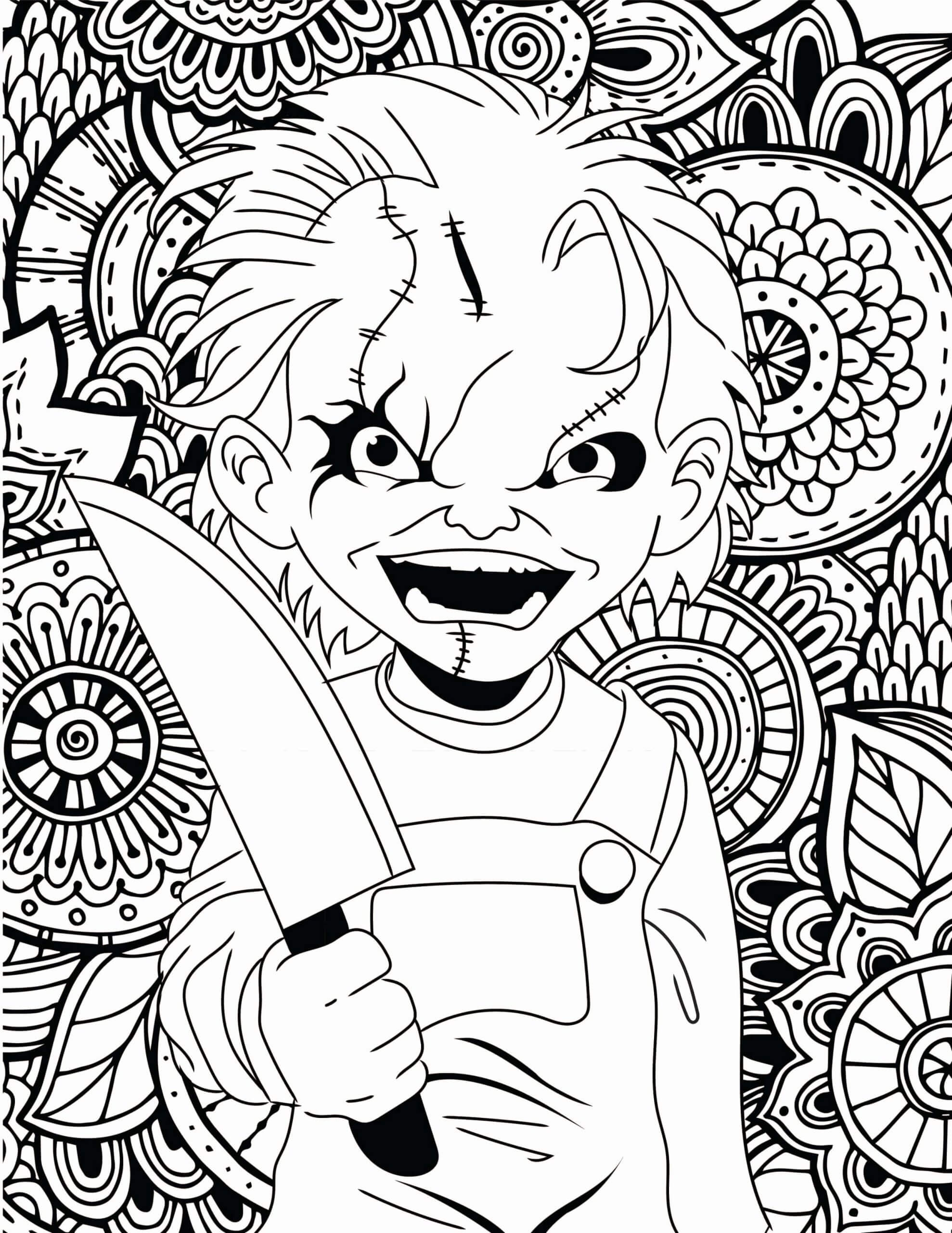 Desenhos de Chucky Perfeito para colorir