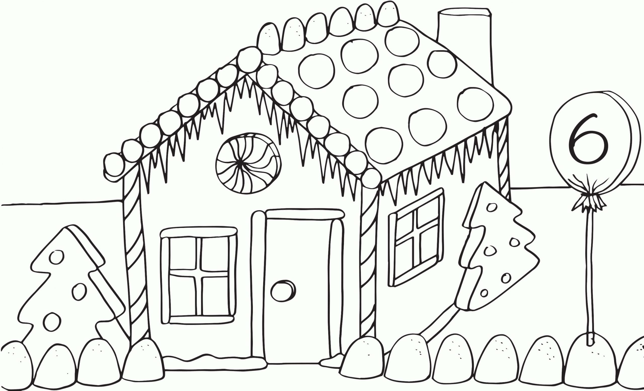Desenhos de Incrível Casa de Gengibre para colorir