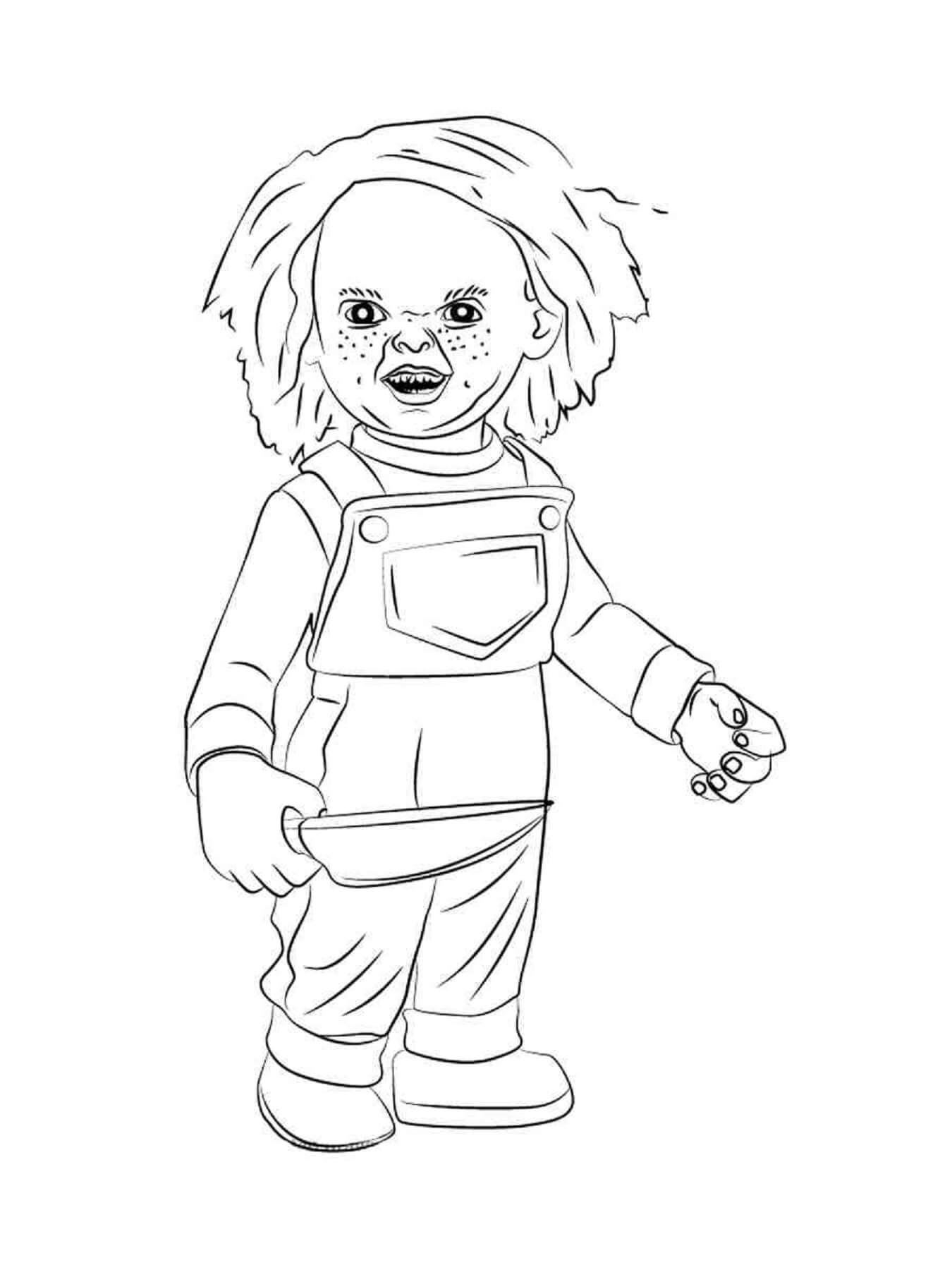 Legal Chucky para colorir