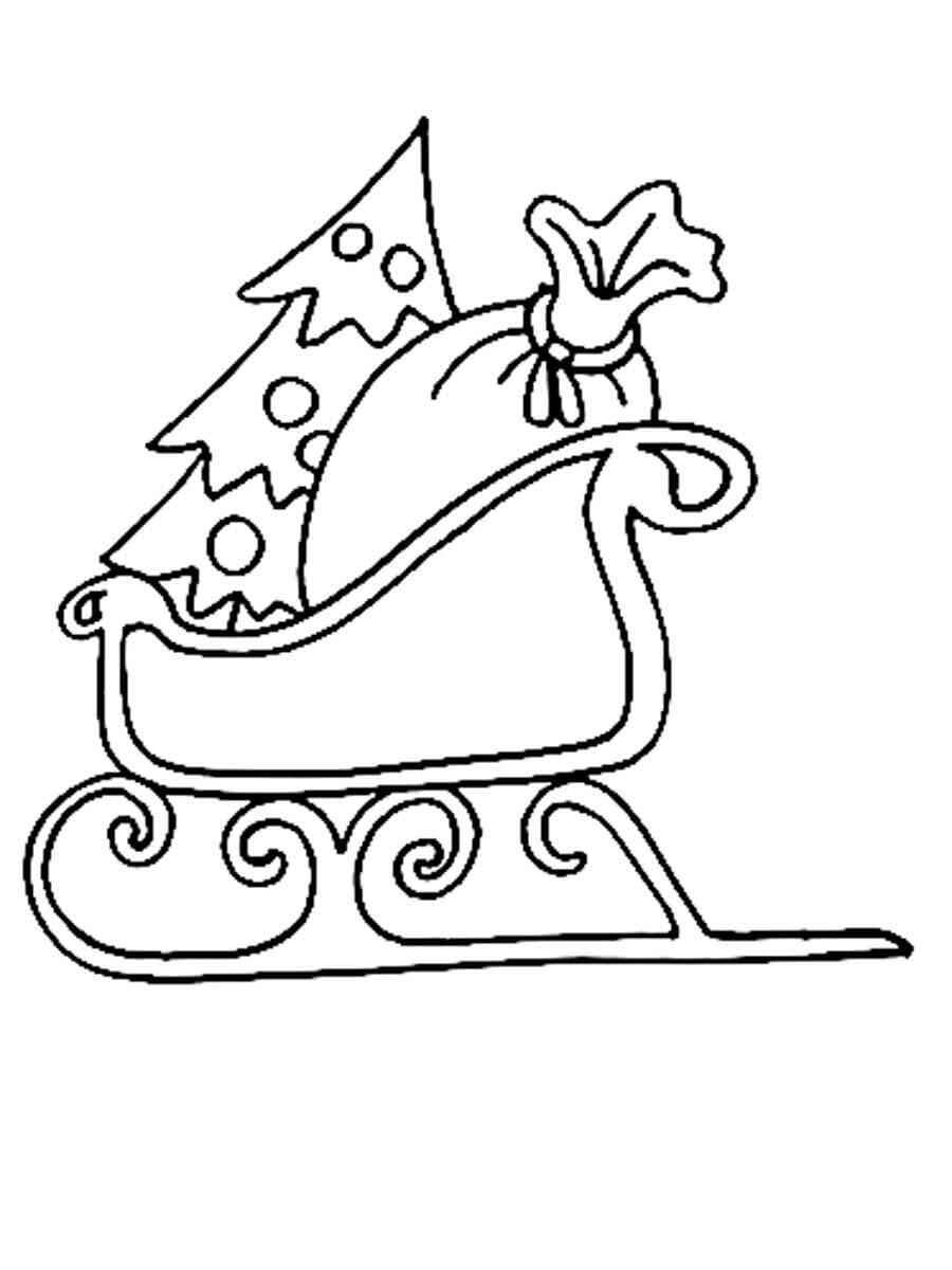 Desenhos de Trenó Do Papai Noel para colorir