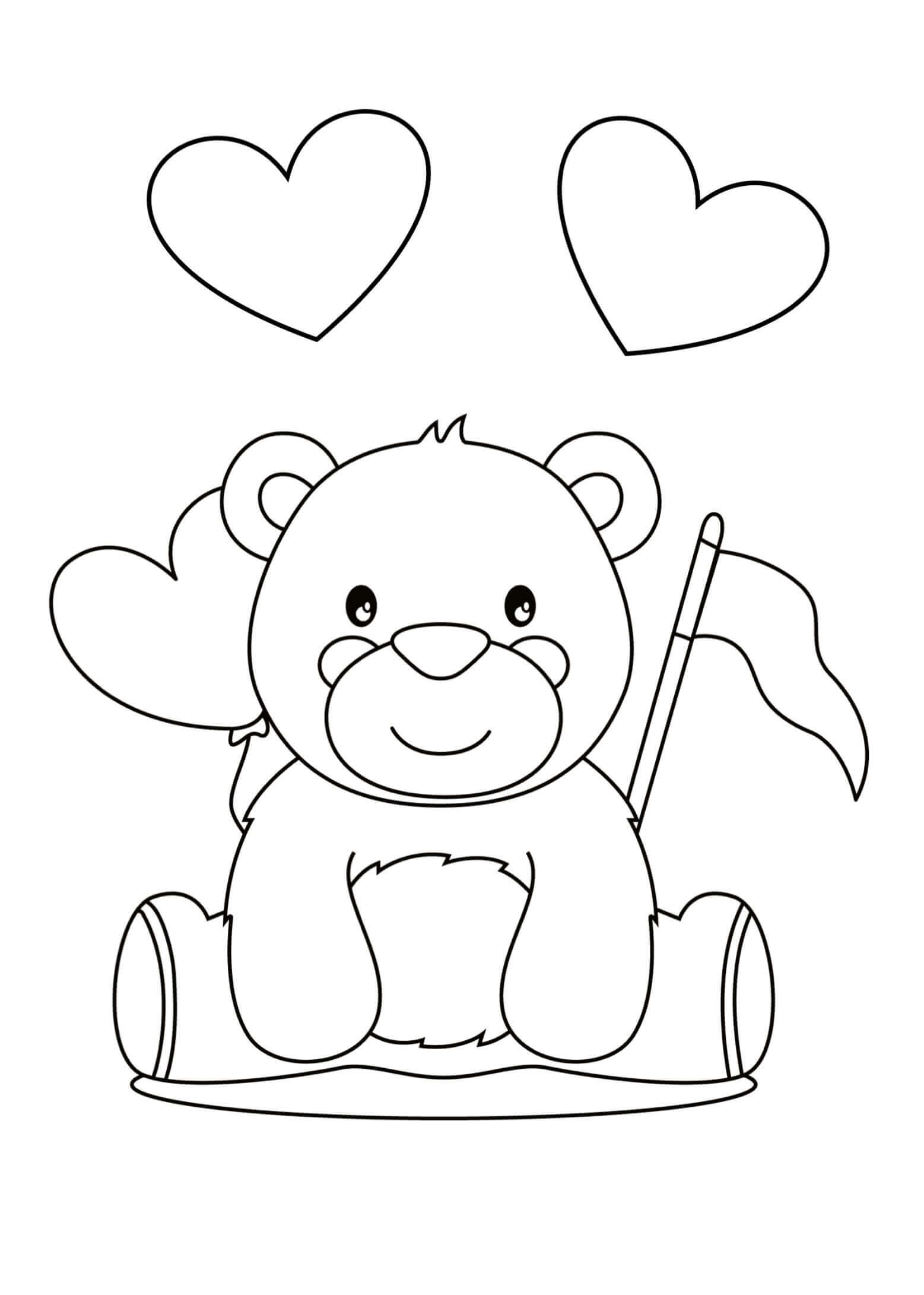 Desenhos de Adorável Ursinho De Pelúcia para colorir