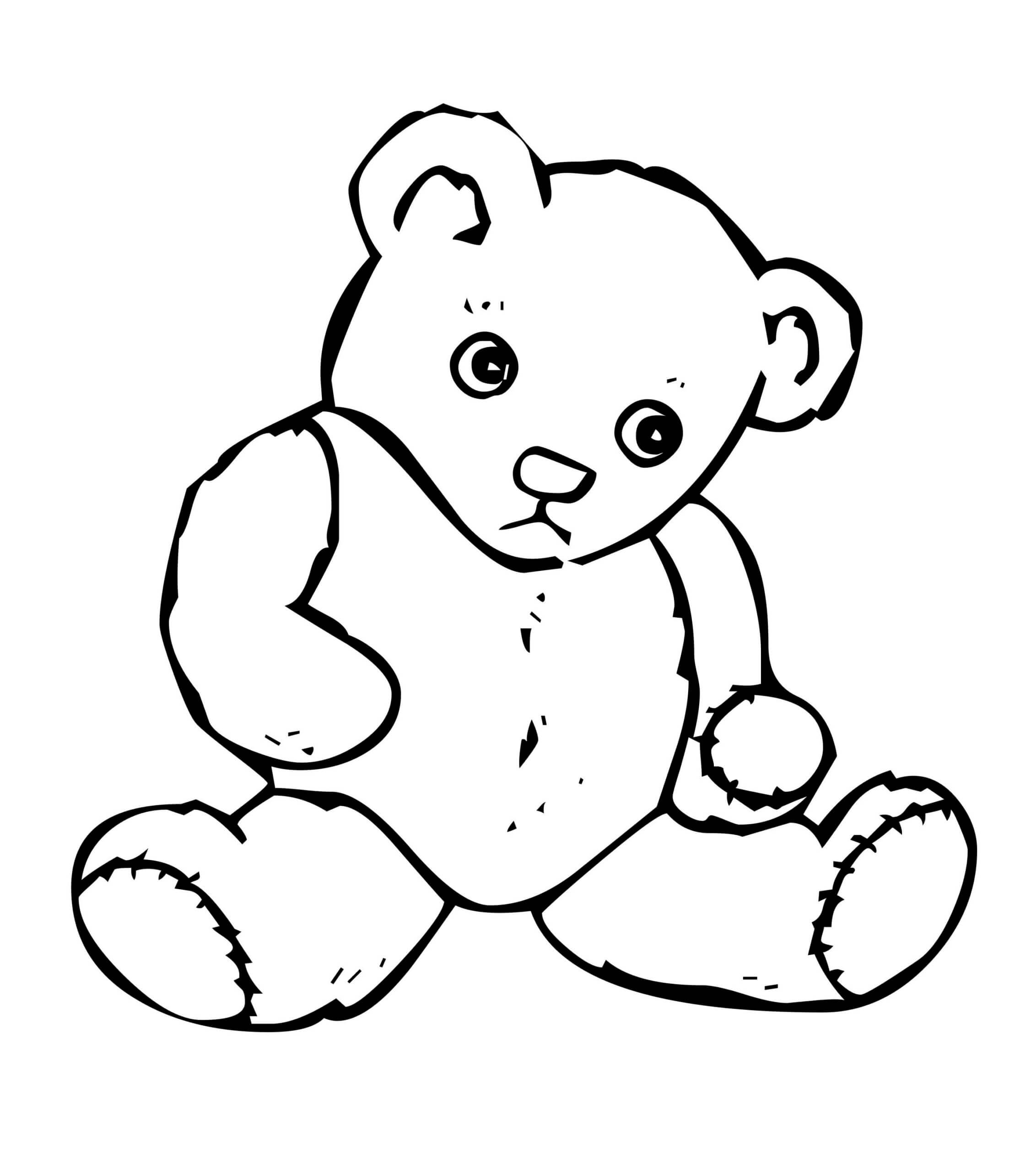 Desenhando Urso De Pelúcia Triste para colorir
