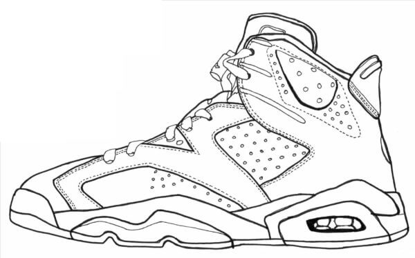 Desenhos de Nike Jordan 4 para colorir