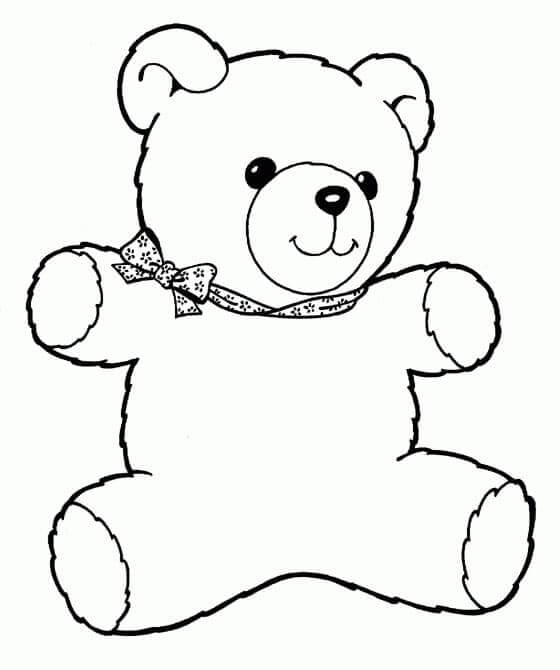 Desenhos de Urso De Pelúcia Sorridente para colorir