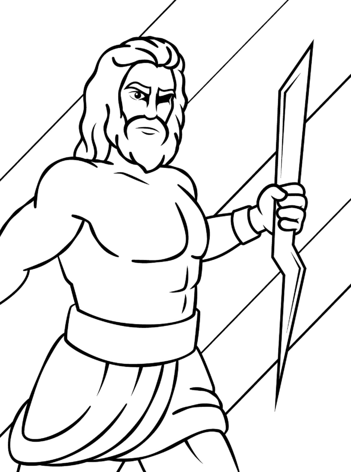 Desenhos de Zeus Básico para colorir