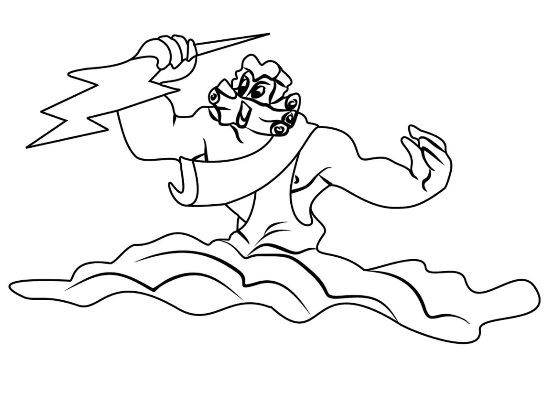 Desenhos de Zeus De Fantasia para colorir