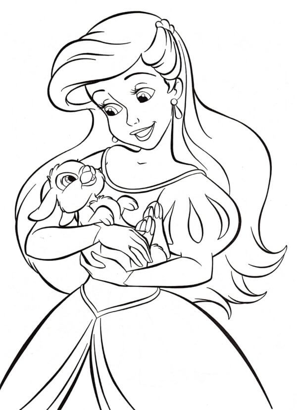 Ariel Conta A Coelhinho Uma História Para Dormir para colorir