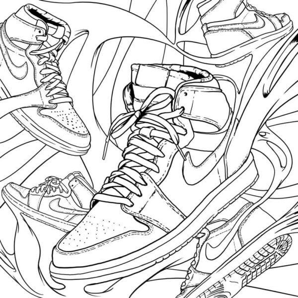 Desenhos de As Últimas Novidades Em Calçados Esportivos para colorir
