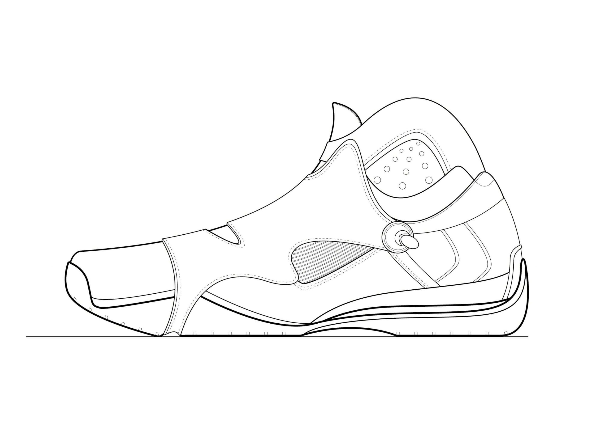 Desenhos de Belo Sapato Nike para colorir