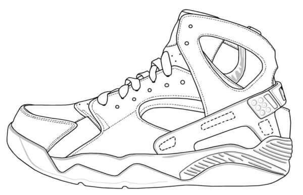 Desenhos de Bom Sapato Nike para colorir