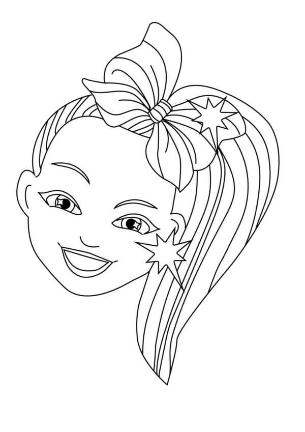 Desenhos de Cabeça Engraçada de Jojo Siwa para colorir