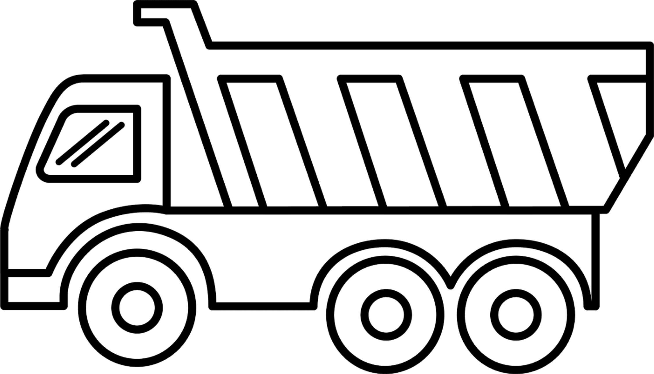 Desenhos de Caminhão Basculante Fácil para colorir