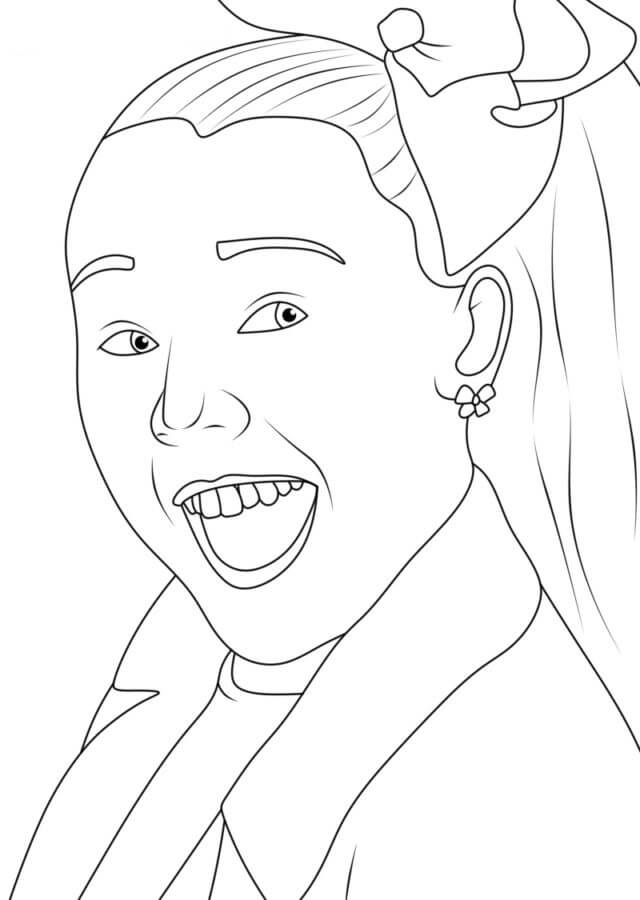 Desenhos de Cara de JoJo Siwa para colorir