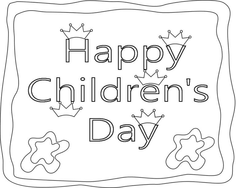 Desenhos de Cartão Dia Das Crianças para colorir