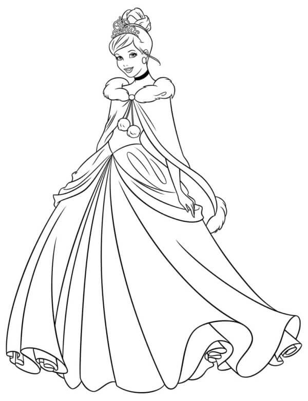 Desenhos de Cinderela Vai Ao Baile para colorir