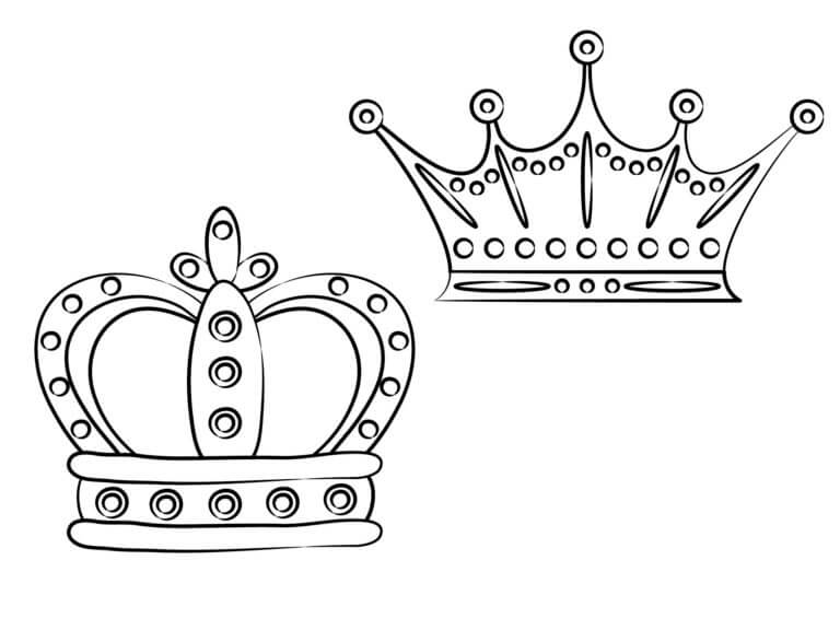 Conde e Coroa Imperial para colorir