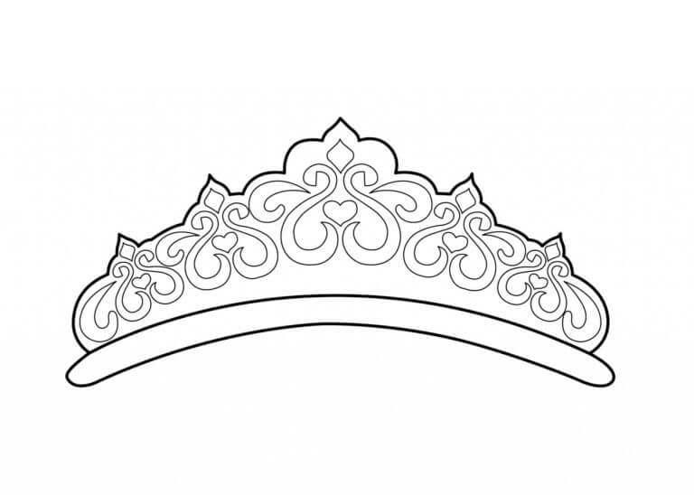 Desenhos de Coroa Brilhante Da Vencedora Do Concurso De Beleza para colorir