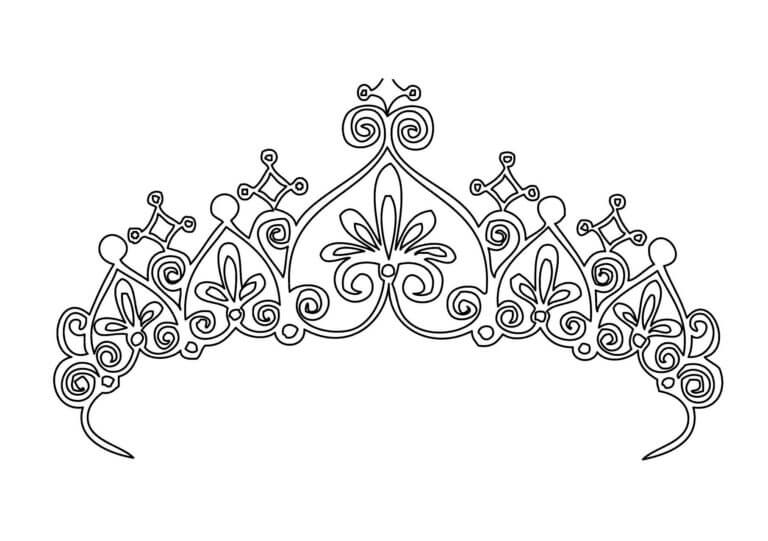Desenhos de Coroa Da Jovem Princesa para colorir