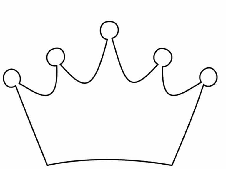 Coroa De Cinco Pontas para colorir
