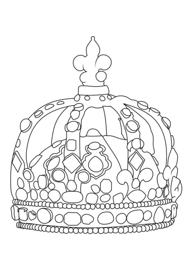 Desenhos de Coroa De Luís XV da França para colorir