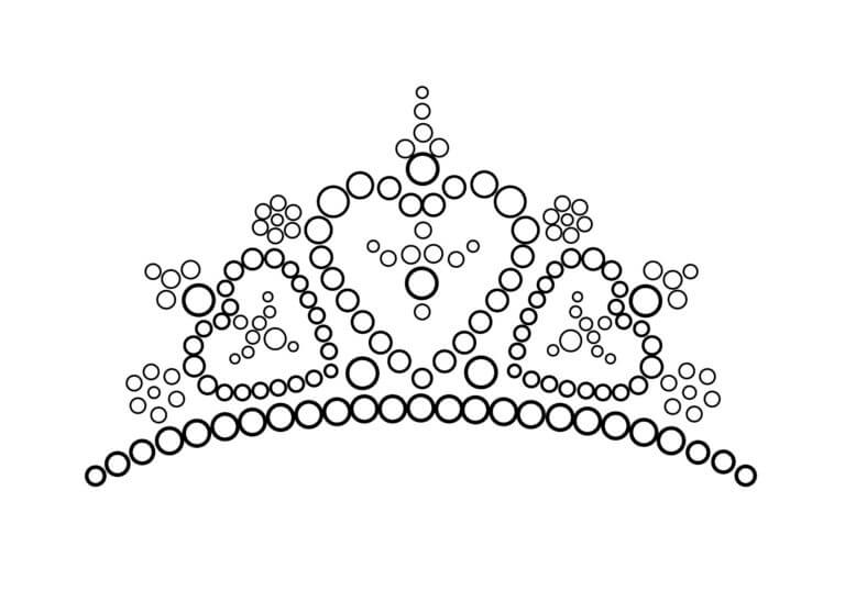 Coroa De Princesa Brilhante para colorir