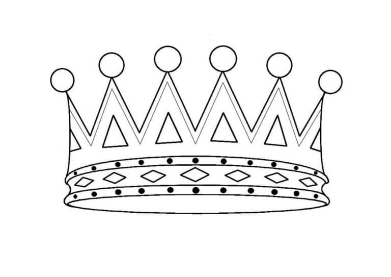 Coroa De Seis Pontas para colorir