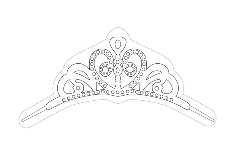 Coroa Diadema Real para colorir