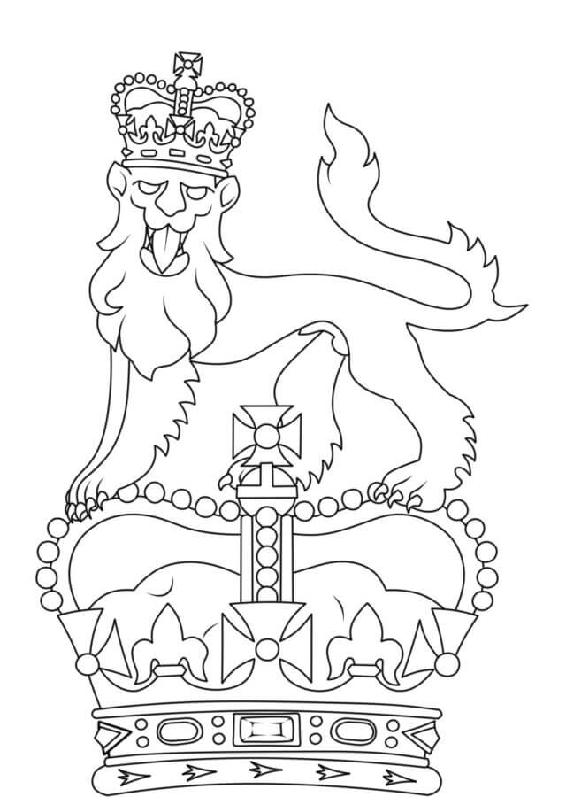 Coroa Do Império Britânico para colorir