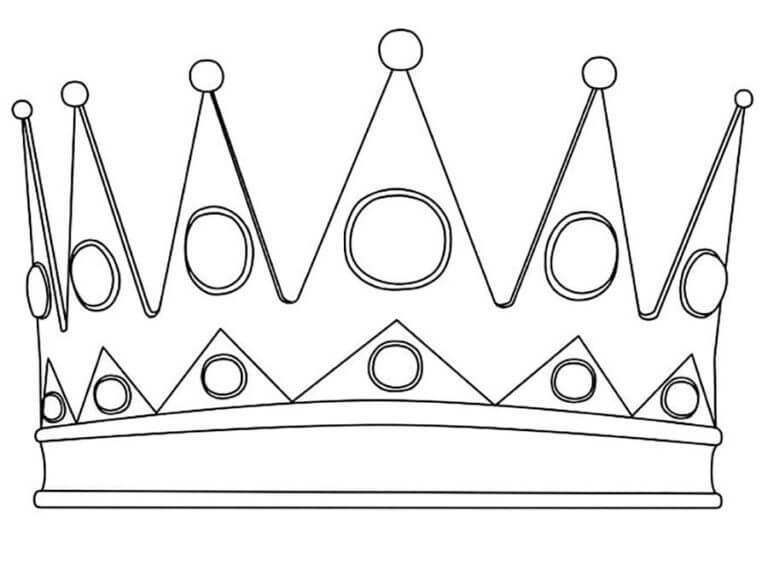 Coroa Pontiaguda para colorir