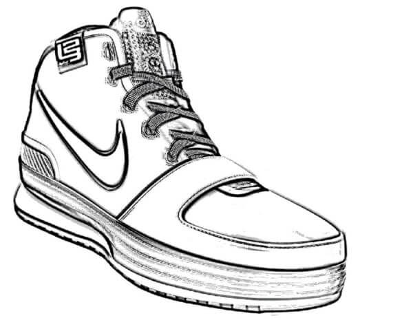 Desenhos de Desenhar à Mão Nike Air Jordan para colorir