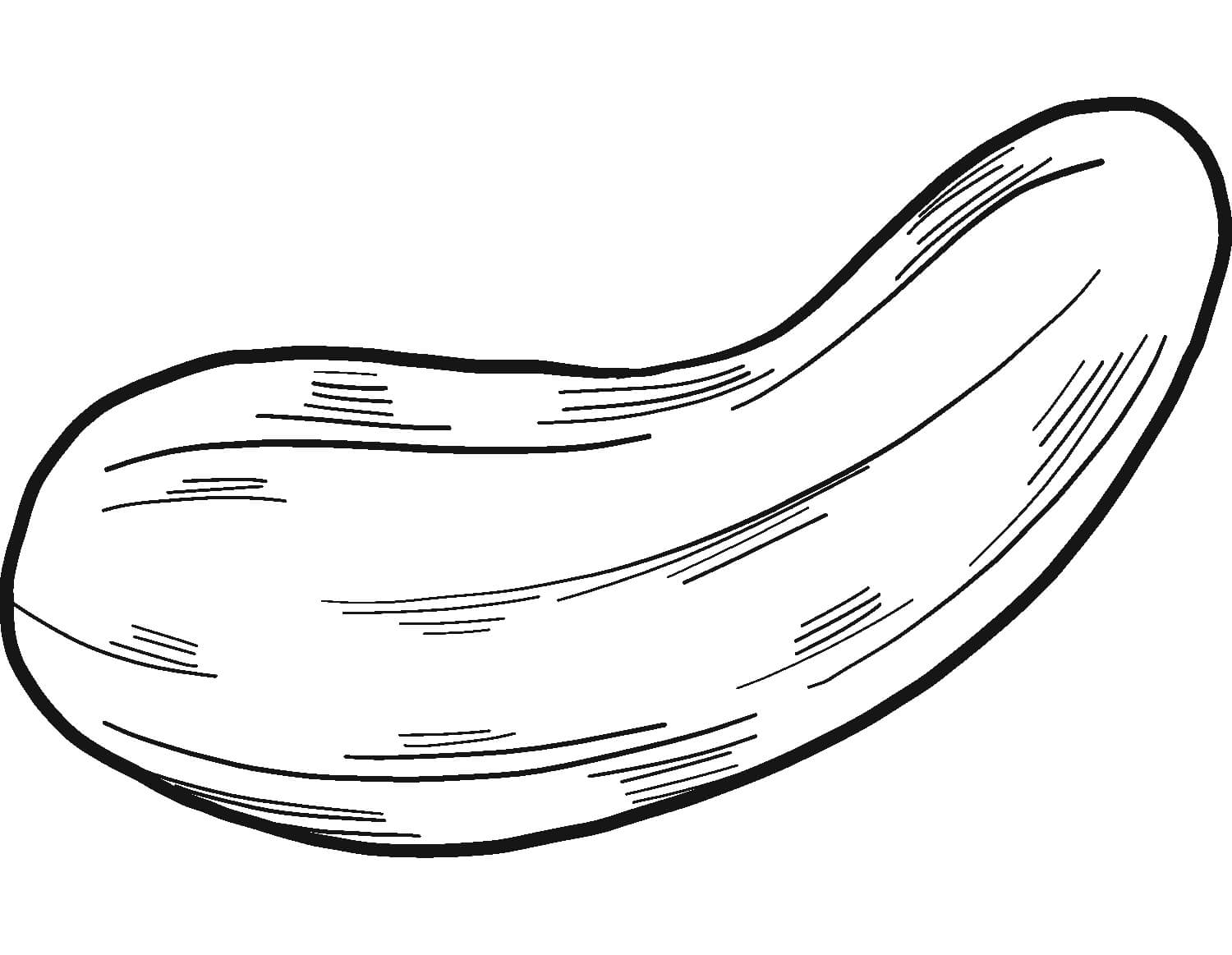 Desenho Básico de Pepino para colorir