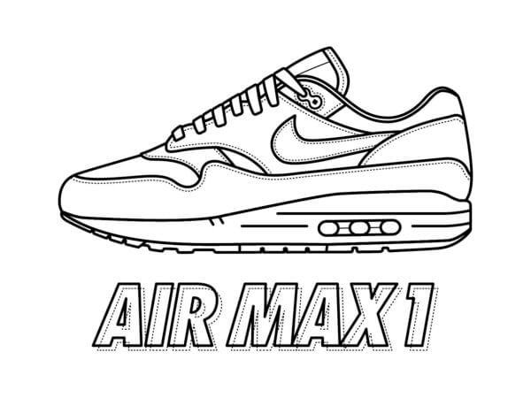 Desenho Básico Nike Air Max para colorir
