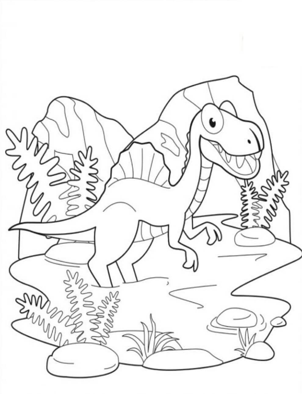 Desenhos de Divirta-se Espinossauro para colorir