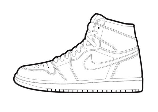 Impressionante Nike Jordan 1 para colorir