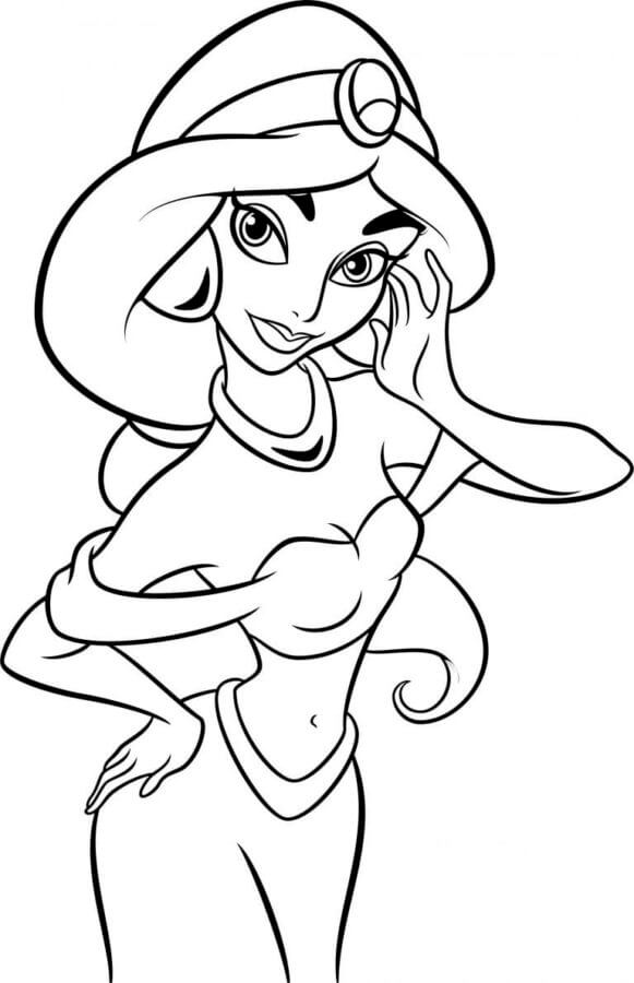 Desenhos de Jasmine é Muito Linda para colorir