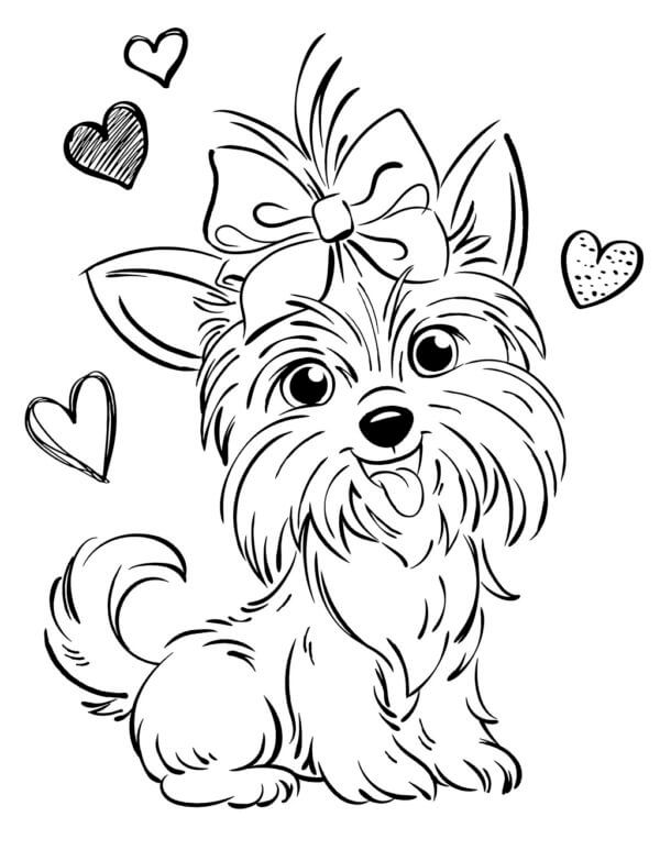 Desenhos de Jojo Siwa Cachorro Engraçado para colorir